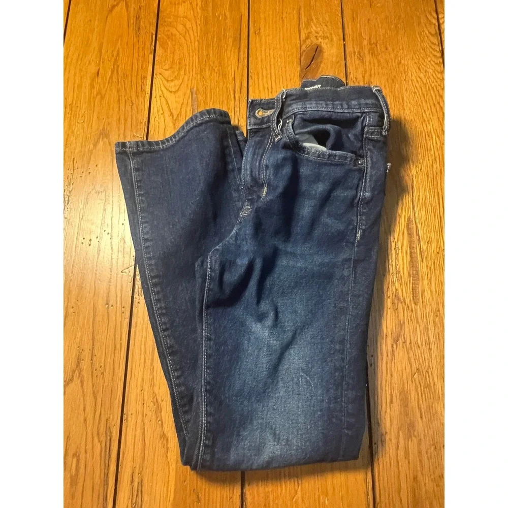 Old Navy Boys Slim Boot-Cut Jeans Dark Wash Built-In Flex Size 10 Slim